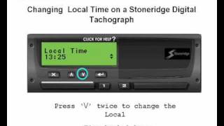 How to change time on a Stoneridge Digital Tachograph [upl. by Eesdnil]