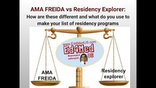 FREIDA vs Residency Explorer Which FREE database should you use to decide the Programs to Apply to [upl. by Bacon944]