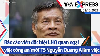 Báo cáo viên đặc biệt LHQ quan ngại việc công an ‘mời’ TS Nguyễn Quang A làm việc  VOA 11024 [upl. by Arbe]