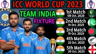 ICC World Cup 2023 India All Matches Schedule  India Schedule World Cup 2023  World Cup Schedule [upl. by Tailor973]