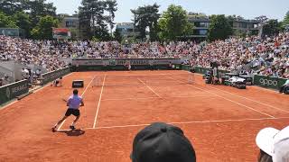 WAWRINKA VS RAMOS VINOLAS  COURT LEVEL VIEW  TIEBREAK SET 1  ROLAND GARROS 2023 [upl. by Gillmore959]