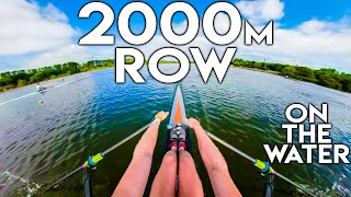 2000m Rowing Race Head Cam  Single Scull On the Water Row Along [upl. by Reteip510]