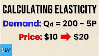 Calculating Elasticity of Demand GIVEN A CHANGE IN PRICE  Think Econ [upl. by Accebar]