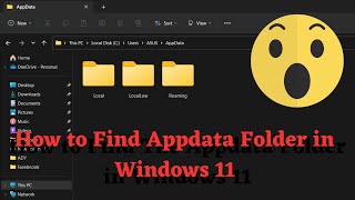 How to Find the AppData Folder in Windows 11  Quick Fixes [upl. by Esta]