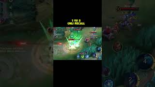 1 vs 2 Recall for  damage mlbb mobilelegends alphamlbb t4rzanml [upl. by Botti]