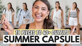 40 EASY Summer Outfits ☀️ Summer Capsule Wardrobe 2024 [upl. by Nomal]