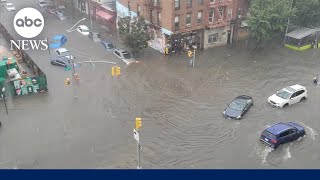 New York declared state of emergency from flooding  GMA [upl. by Belanger]