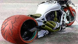 Extreme Harley Davidson V Rod Fat Tires in The World [upl. by Eenert]