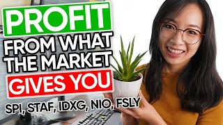 Day Trading Profit from what the Market Gives You SPI STAF IDXG NIO stock trading recap [upl. by Ltihcox83]