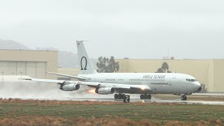 Boeing 707 Rejected Takeoff  N707MQ [upl. by Tulley]