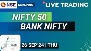 Nifty amp Banknifty Live Trading  Scalping  Options  26 Sept 24 [upl. by Otsugua81]