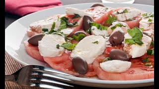 Receta de ensalada caprese con mozzarella casera de Bruno Oteiza [upl. by Llenart]