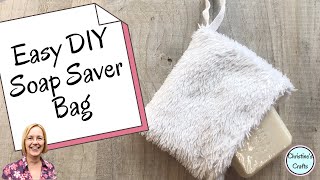 Easy DIY Soap Saver Bag  Soap Pouch to Sew  Sustainable Crafting [upl. by Ayatal]