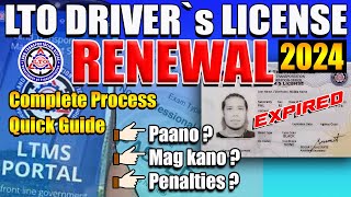 Paano Magrenew Ng Lisensya 2024 Drivers License Renewal 2024 How To Renew LTO Drivers License [upl. by Nettle]