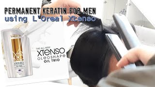 Keratin Treatment For Men Using LOreal Xtenso at home [upl. by Camp]