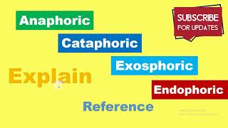 Types of reference Exophoric Endophoric  Cataphoric and Anaphoric  Urdu [upl. by Otrebliw]