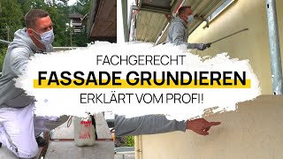 FASSADE GRUNDIEREN  So macht es der PROFI [upl. by Kelsi]