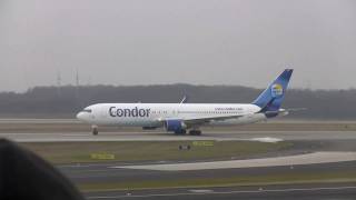 Condor Boeing 767300ER Winglets am Flughafen Düsseldorf [upl. by Emmey]