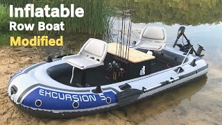 Inflatable Row Boat Modified into a Legit Fishing Boat How to Make It [upl. by Spain224]