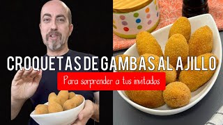 Unas riquísimas croquetas de gambas al ajillo😋🦐 [upl. by Ocir948]