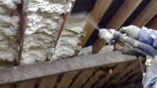 Attic Insulation  Open cell foam [upl. by Snell]