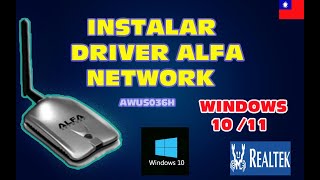 COMO INSTALAR DRIVER ALFA NETWORK USB EN WINDOWS 1011 ✅✅✅ [upl. by Annalla]