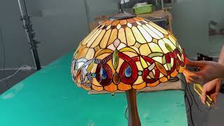 The manufacturing process of Tiffany lamps tiffanylampusa stained glass lamps production factory [upl. by Hploda509]