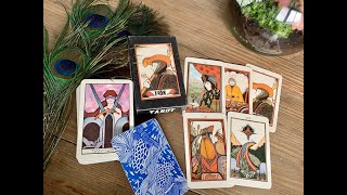 Unboxing Vintage Aquarian Tarot  Interview Spread [upl. by Silra]