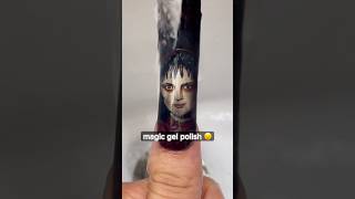 Wait for it 👀 This nail is possessed 👻😱 nailart nails halloweennails beetlejuice [upl. by Twedy]