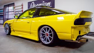 240SX GETS JDM YELLOW TINT  VINYL WRAPPING Calvins 🍌 Nissan 240SX [upl. by Ynotna]