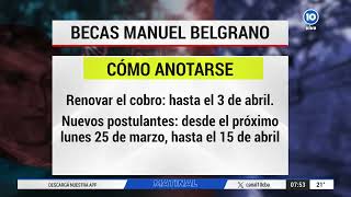 BECAS MANUEL BELGRANO cómo cobrar 81685 por mes [upl. by Nevyar]