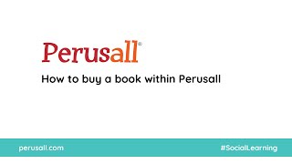 How to buy a book within Perusall [upl. by Nojel254]