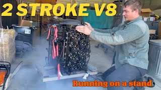 2 stroke V8 RUNS [upl. by Ika]