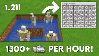 Minecraft 121 Easy IRON Farm Tutorial  1300 Per Hour [upl. by Mark936]