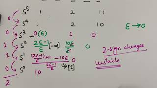 Routhhurwitz criteria Examples and special cases of for stability test of the closed loop system [upl. by Inahteb]