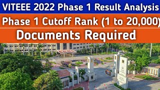 VITEEE 2022 Phase 1 Result  Cutoff  Counselling Process  Documents Required  Fees Structure [upl. by Auohp875]