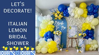 Amalfi Coast Balloon Backdrop Idea For A Bridal Shower [upl. by Etnuad629]