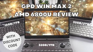 GPD WIN MAX 2 Review with discount code 😍 AAA Gaming Ultrabook with AMD Ryzen 7 6800U processor [upl. by Gnap]