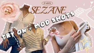 SEZANE PARIS 🇫🇷 Leontine Sweater 🛍️ Bree Sweater 🍒 Best Sellers Mini Haul  Try On  Mod Shots [upl. by Sturges]