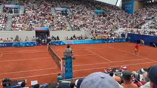 Paris olympics tennis  Alcaraz vs Safiullin 5  court SuzanneLenglen July 31st [upl. by Lemhar]