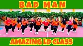 BAD MAN Line Dance  Demo by AMAZING LD CLASS  Choreo by ARISPS INA [upl. by Revilo128]