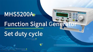 MHS5200A Function Signal Generator Set duty cycle [upl. by Anelas]