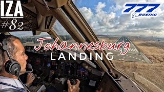 B777 JNB 🇿🇦 Johannesburg  LANDING ILS 03R  4K Cockpit View  ATC amp Crew Communications [upl. by Salokcin]