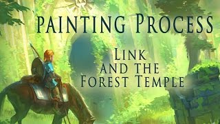 Zelda Breath of the Wild Painting Process [upl. by Eenitsed]