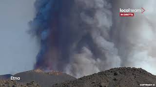 LIVE Etna nuova eruzione in corso diretta video [upl. by Cirdahc]