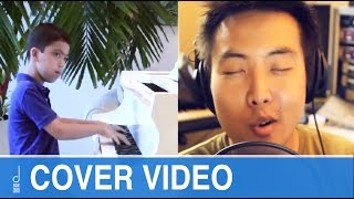 Elton John  Your Song Cover  David Choi w 10 Year old Ethan Bortnick [upl. by Ahsiemaj]