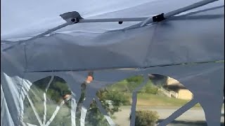 COBIZI 10x20 Pop Up Canopy Tent Heavy Duty with 6 Removable Sidewalls Review Easy set up with [upl. by Ecirtnas]