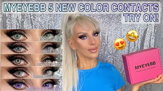 MYEYEBB COLOR CONTACTS REVIEW 5 NEW COLORS 🥰 [upl. by Billmyre]