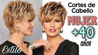 CORTES de CABELLO CORTOS y Semi Cortos para MUJERES de 40 años Looks Modernos y en Tendencia [upl. by Airamasor]