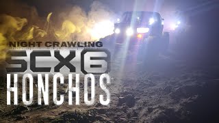 Axial SCX6 TRAIL HONCHO Monster Crawler nightcrawling [upl. by Eimrots]